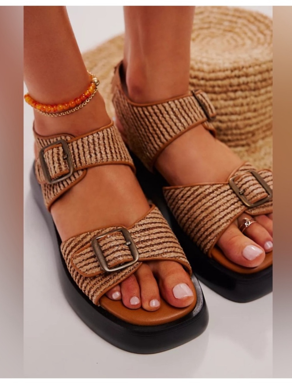 FREE PEOPLE MANDI WEAVE SANDALS SHOES SIZE 8 8 1/2 MSRP $138.00 BRAND NEW